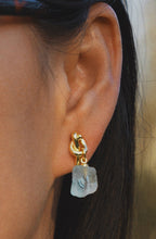 Peppermint Candy Irregular Stone Earrings001