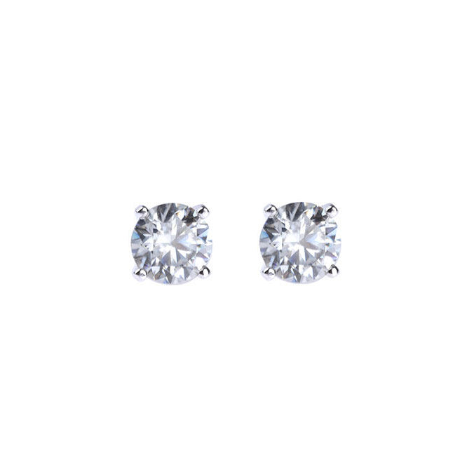 Silver Moissanite Stud Earrings LT1001