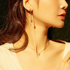 Renhai Xingmang Light Luxury Retro Topaz Silver Necklace LT1012