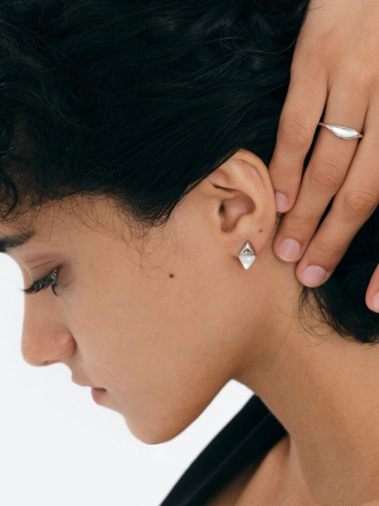 Lunar Diamond Studs
