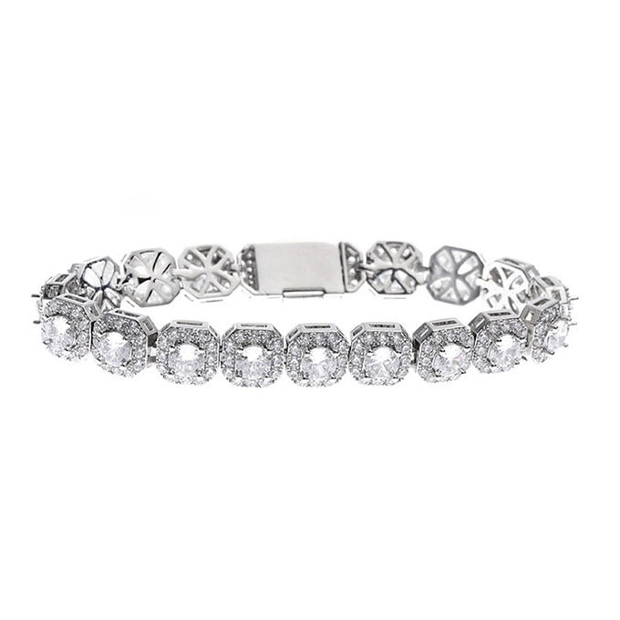 Full Diamond Sugar Cube Bracelet LT1004