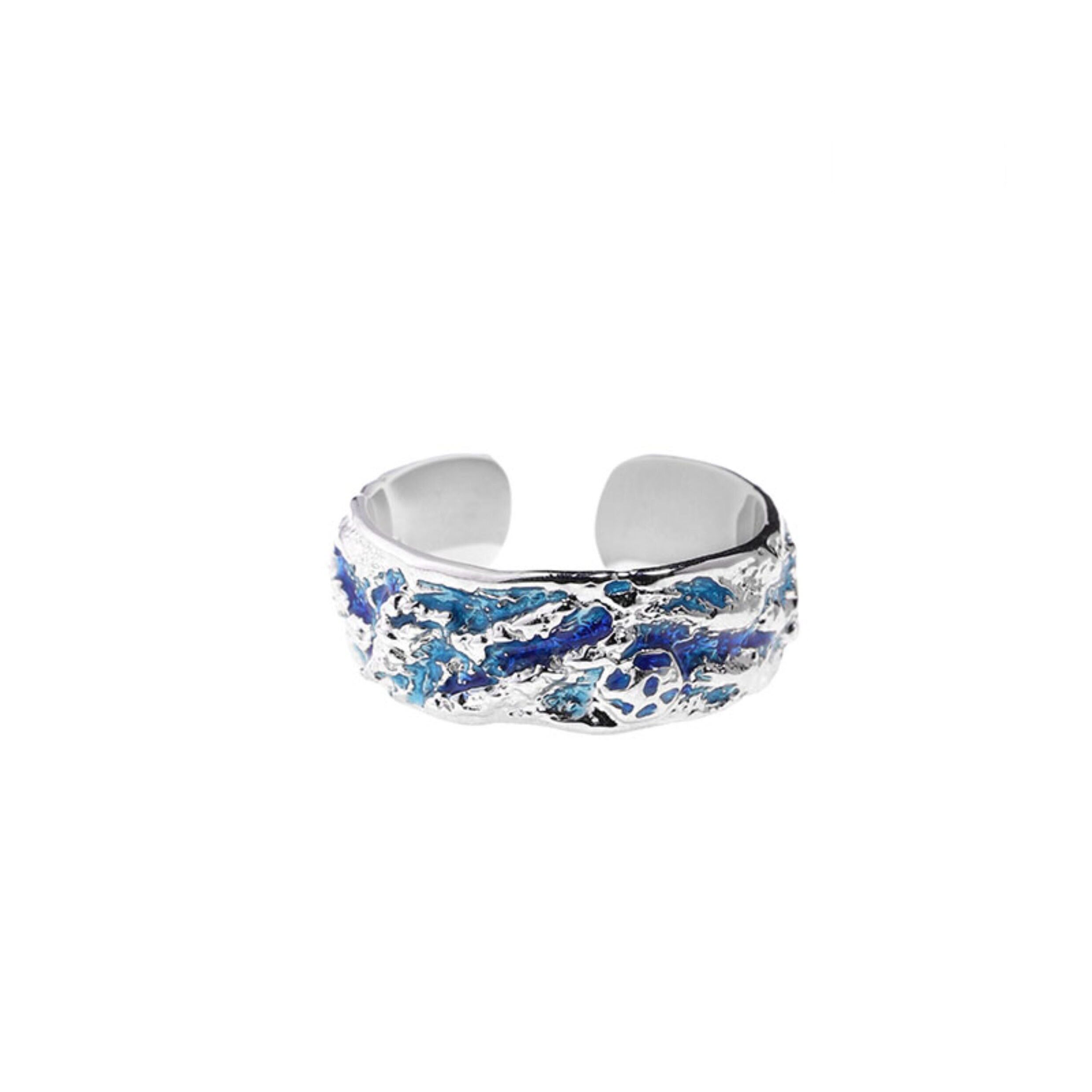 Sterling Silver Blue Glacier Ring LT1005