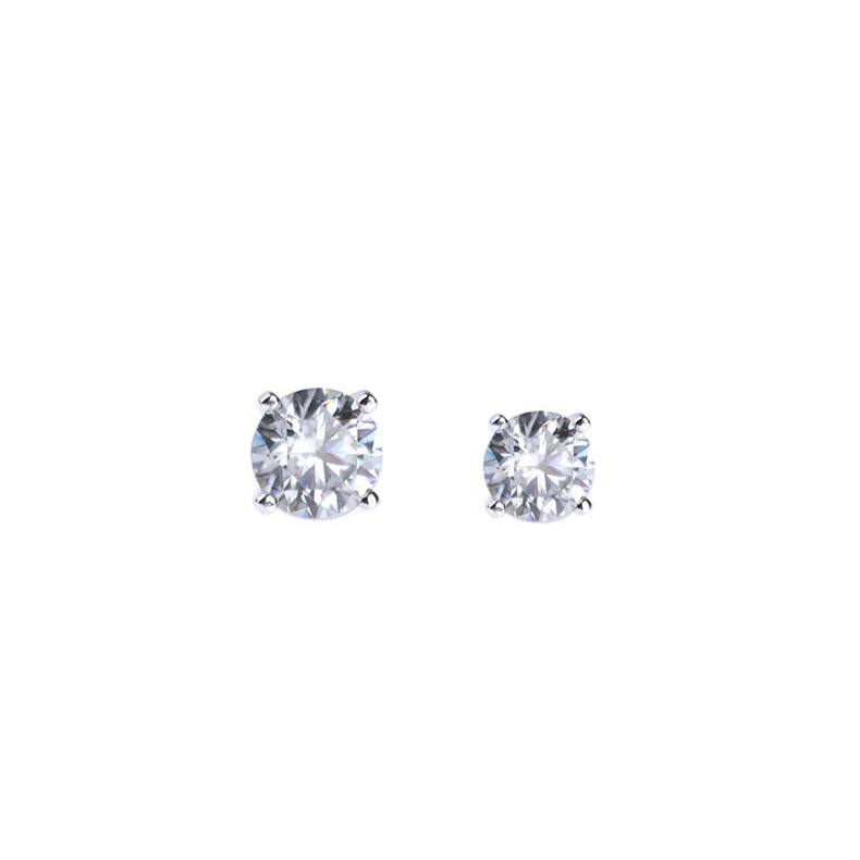 Silver Moissanite Stud Earrings LT1001