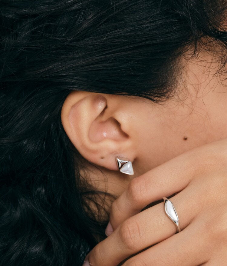Lunar Diamond Studs