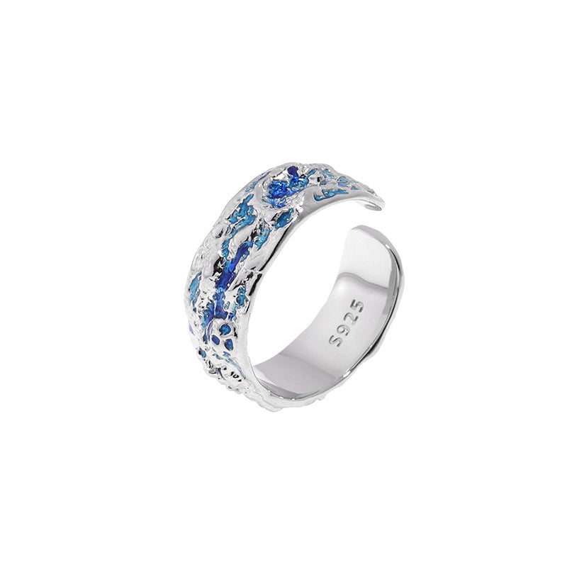 Sterling Silver Blue Glacier Ring LT1005