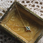 Renhai Xingmang Light Luxury Retro Topaz Silver Necklace LT1012