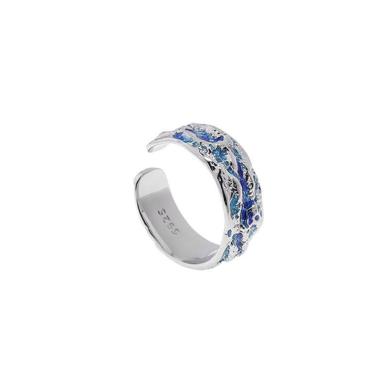 Sterling Silver Blue Glacier Ring LT1005