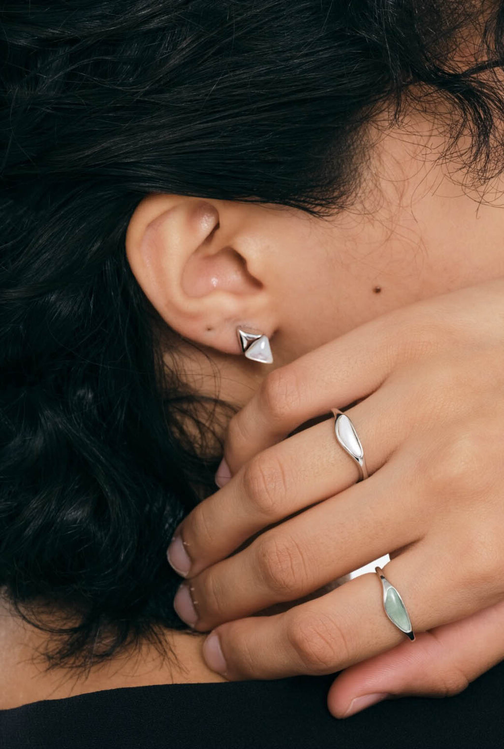Lunar Diamond Studs