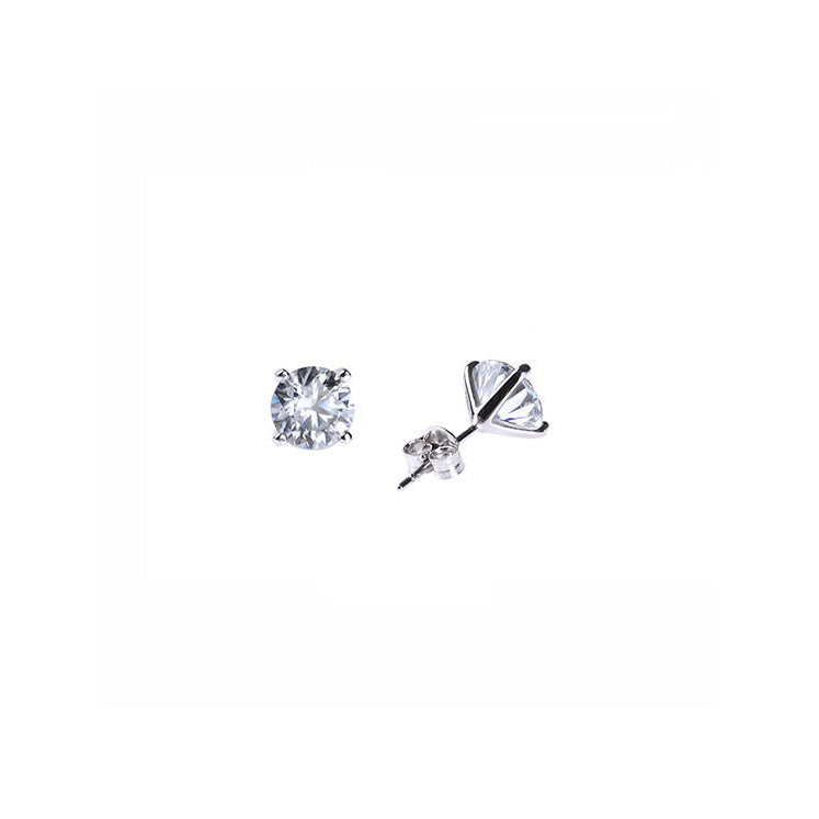 Silver Moissanite Stud Earrings LT1001