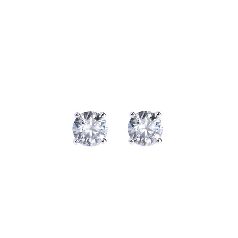 Silver Moissanite Stud Earrings LT1001