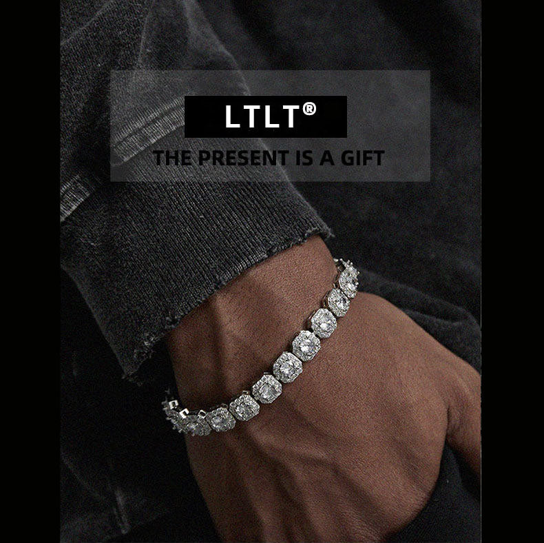 Full Diamond Sugar Cube Bracelet LT1004