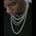 Cuban chain, hip-hop trendy and versatile stainless steel plain chain LT1007