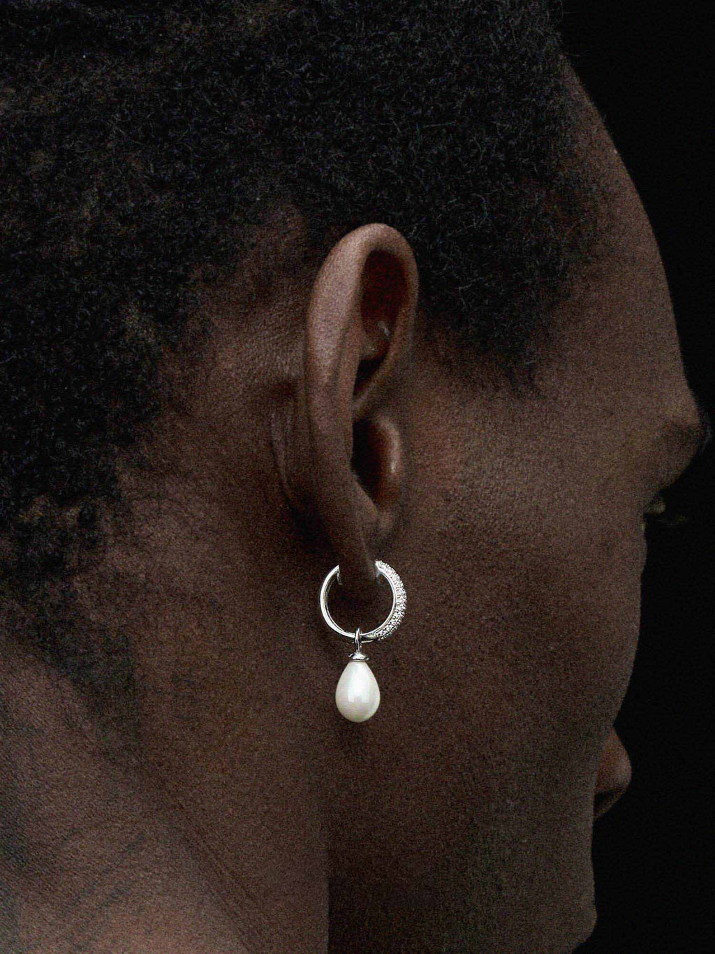 The Lunar Pearl Hoops
