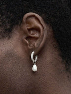 The Lunar Pearl Hoops