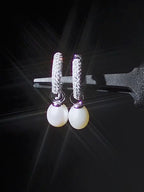 The Lunar Pearl Hoops