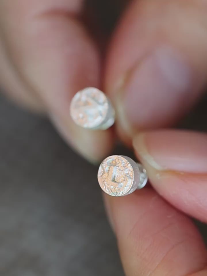 The Echo Letter Studs