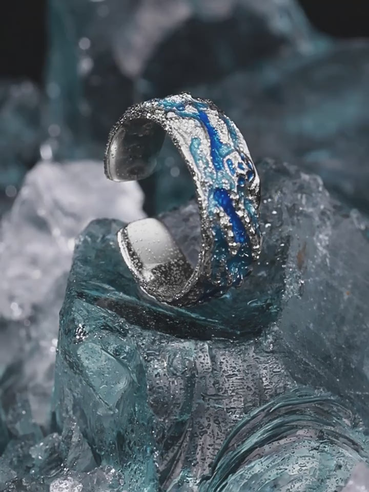 Sterling Silver Blue Glacier Ring LT1005