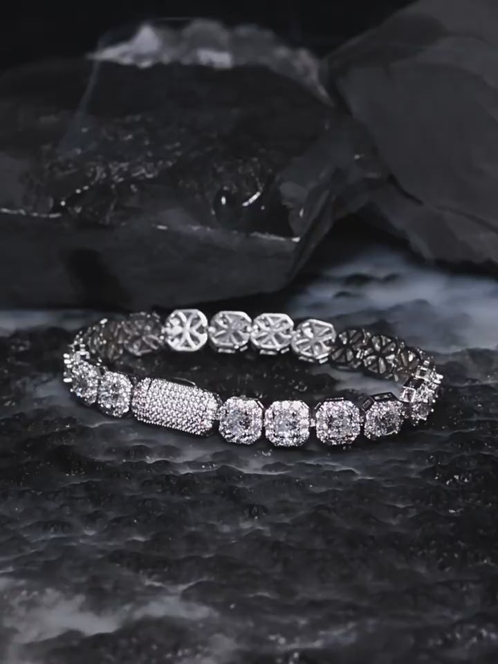 Full Diamond Sugar Cube Bracelet LT1004