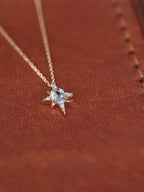 Renhai Xingmang Light Luxury Retro Topaz Silver Necklace LT1012